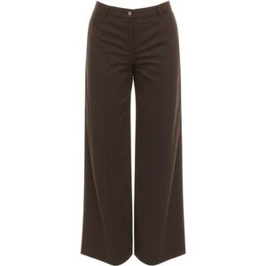 Dana Buchman Womens Pant Suit Size 10 Brown Modern Notch‎ Lapel Chic Elegant